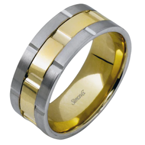 Diamond Wedding Band, 14k WG YG