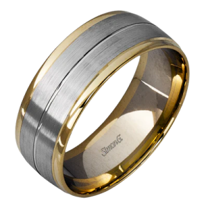 Diamond Wedding Band, 14k WG YG