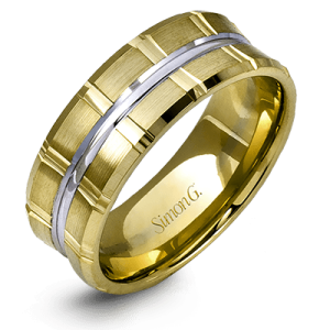 Diamond Wedding Band, 14k WG YG