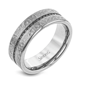 Diamond Wedding Band, 14k WG , Black D.60ct